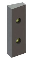 ACLA, Rail guide - TYPE made of aclamid GR - 120 X 40 X 24.5 mm; M.W. INSERTS
